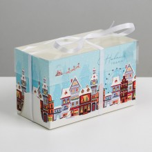 Коробка для конд изделий "Новогодняя суета" 20x17x6